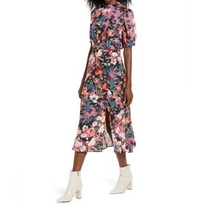 NWT Julia Jordan Floral Puff Sleeve Midi Dress